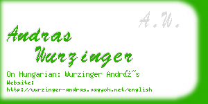andras wurzinger business card